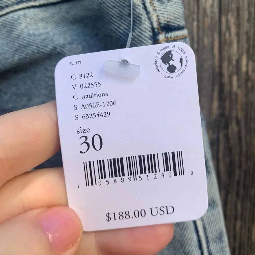 Agolde Riley High Rise Crop Straight Escalate Size 30